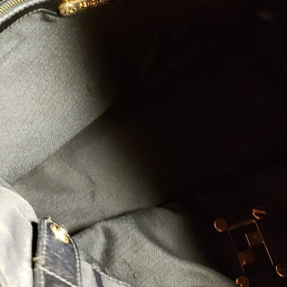 Fendi Leather trim/Handle Bag, Black Nylon Gold-Tone Hardware Tote Bag - Picture 11 of 13